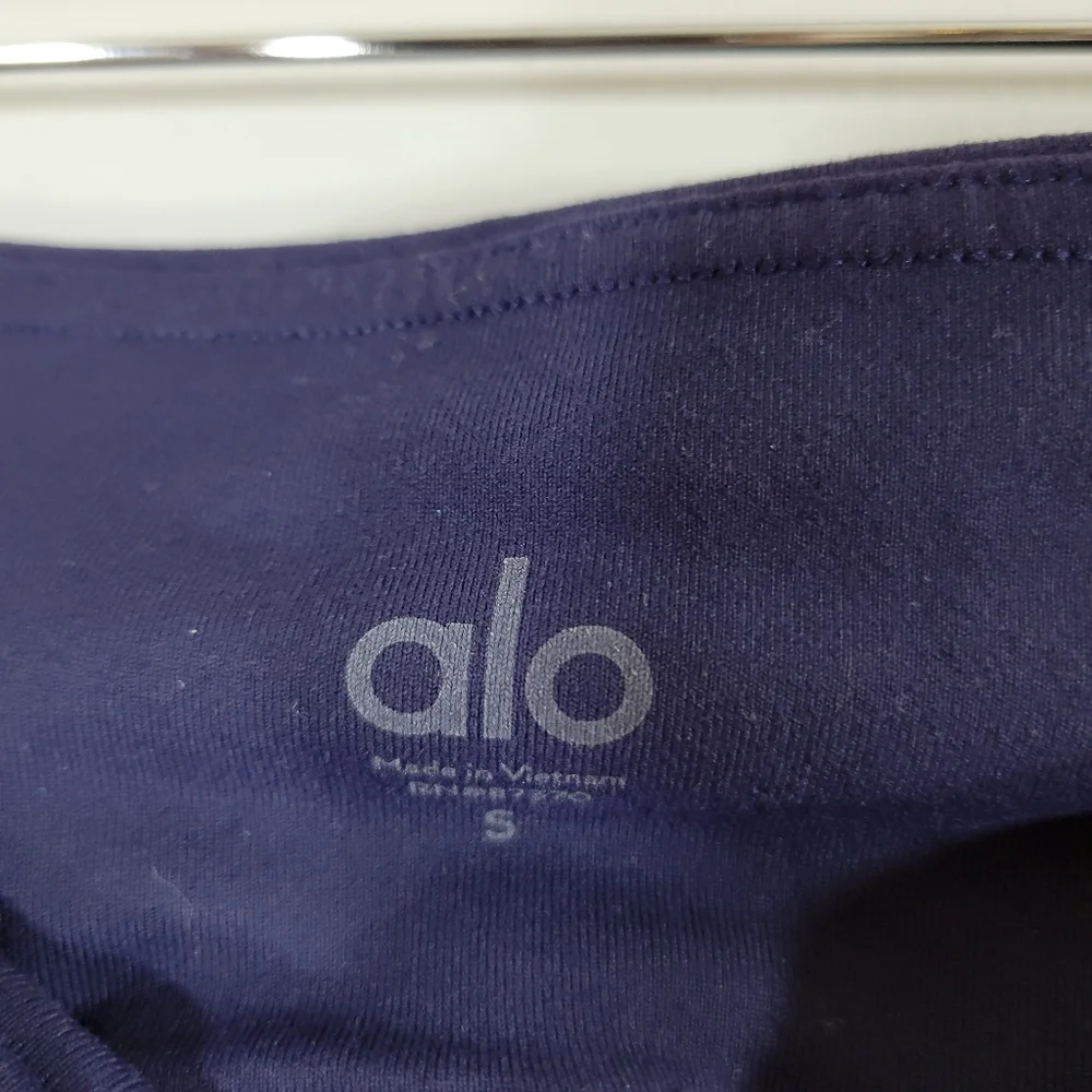 ALO Sheila indigo high waisted mesh inset yoga active work out leggings